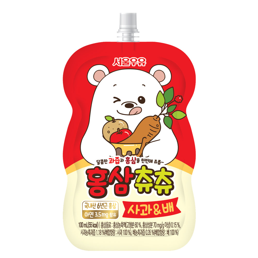 CHUCHU Korean Fruit Red Ginseng For Kids- 10 sachets * 100 ml