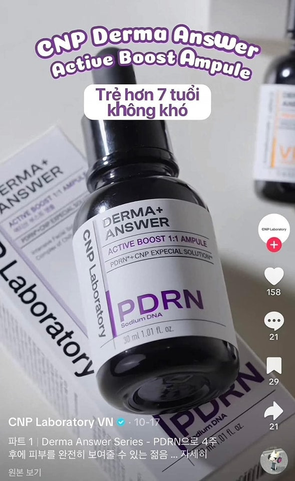 CNP Laboratory 𝐃𝐞𝐫𝐦𝐚 𝐀𝐧𝐬𝐰𝐞𝐫 𝐀𝐜𝐭𝐢𝐯𝐞 𝐁𝐨𝐨𝐬𝐭 𝐀𝐦𝐩𝐮𝐥𝐞 𝐏𝐃𝐑𝐍 30ml + 15ml