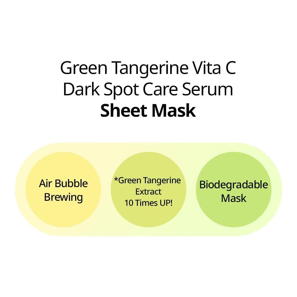 GOODAL Green Tangerine Vitamin C Mask, pack of 5 (2024 Advanced Version)