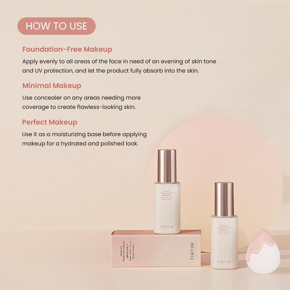 TIRTIR Mask Fit Tone Up Essence 1.01 fl.oz. (Màu be)
