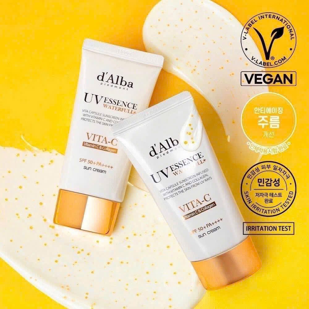 d’Alba Waterfull UV Essence Vitamin C & Collagen 50ml SPF 50+ PA ++++