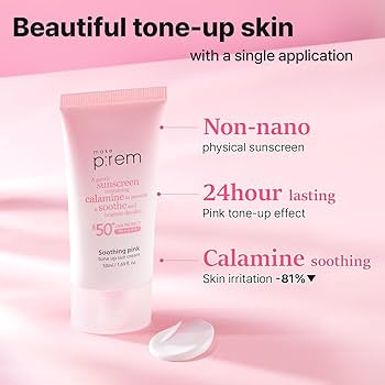 Make p:rem Soothing Pink Tone Up Sun Cream Combo 1+1 - 40 ml + 40 ml