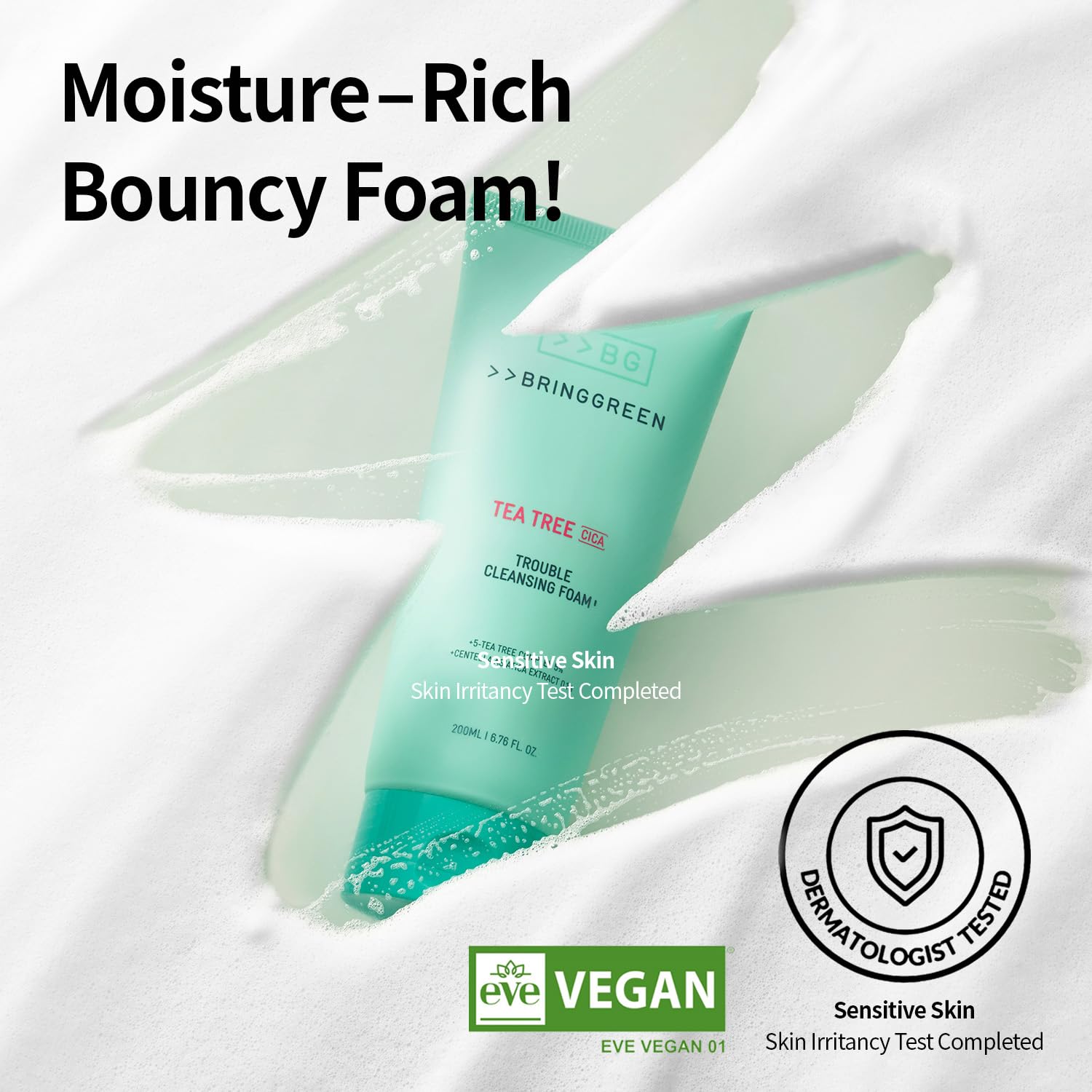BRING GREEN Tea Tree Cica Trouble Cleansing Foam 300ml