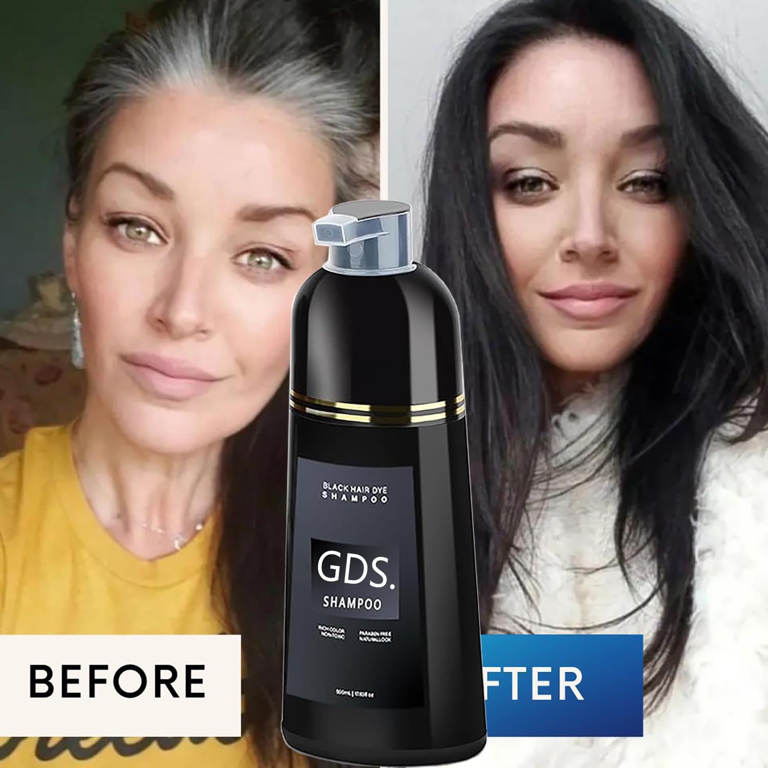 Gds Hair Dye Shampoo 4 in 1 Black 150ml