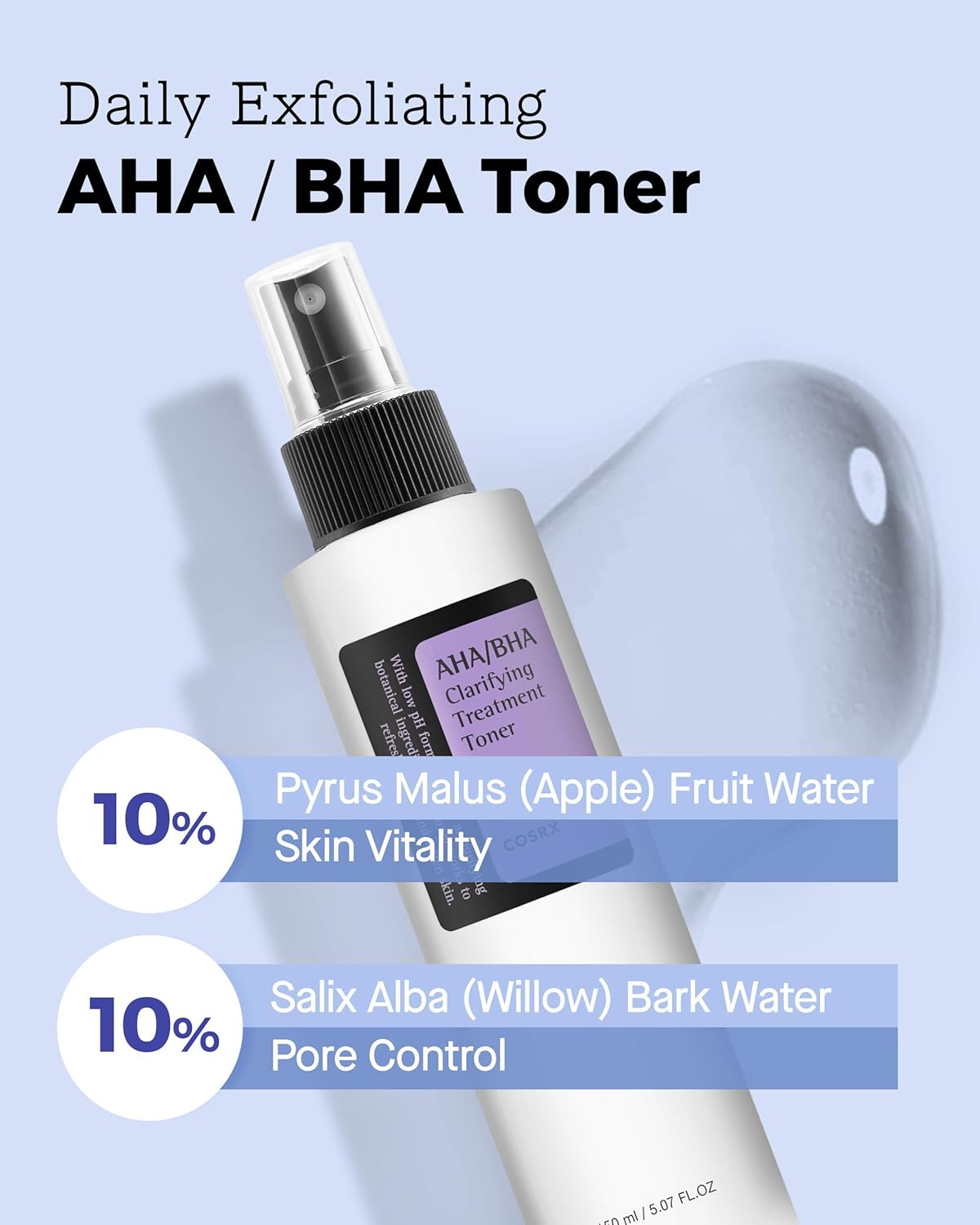Tonique clarifiant Cosrx AHA/BHA 100 ml