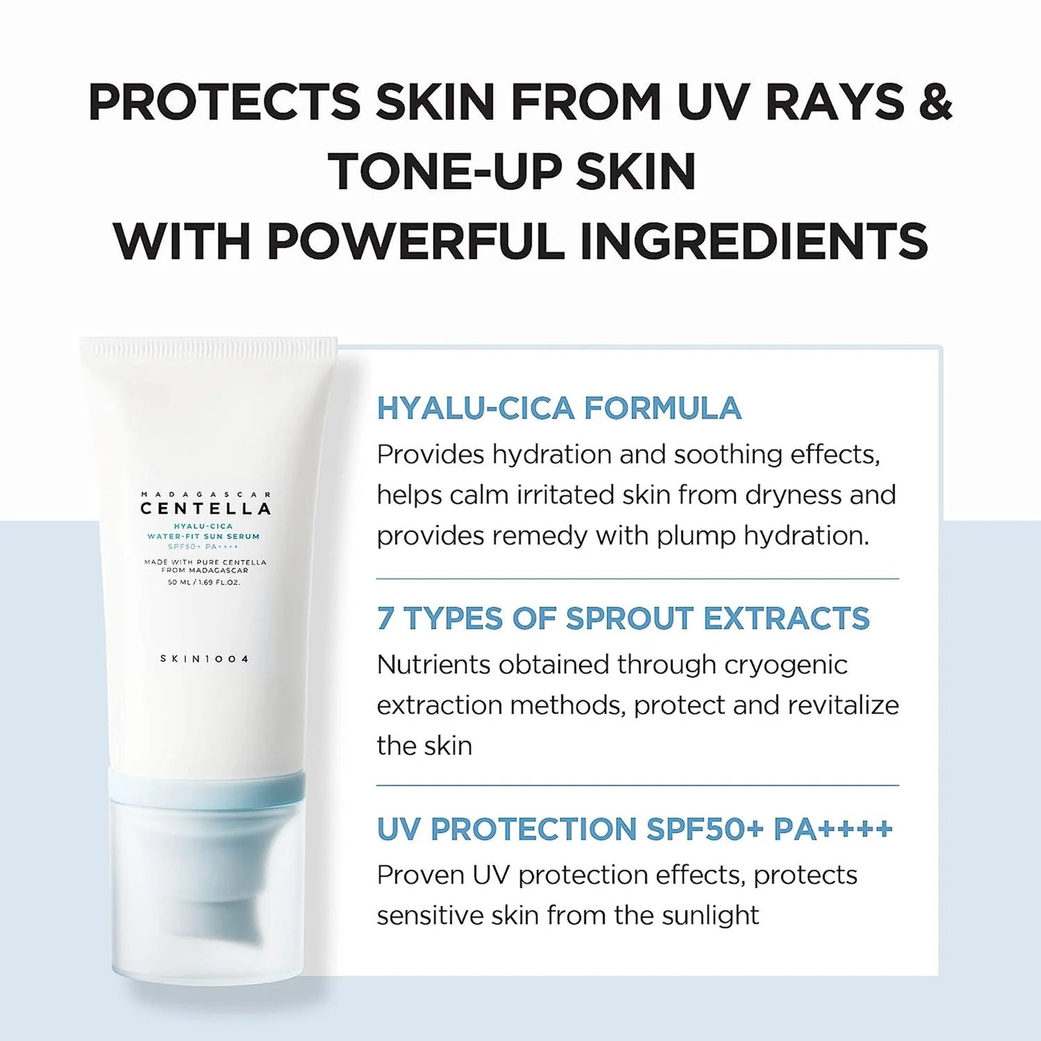 SKIN1004 Madagascar Centella Hyalu-Cica Water-Fit Sun Serum 50 ml