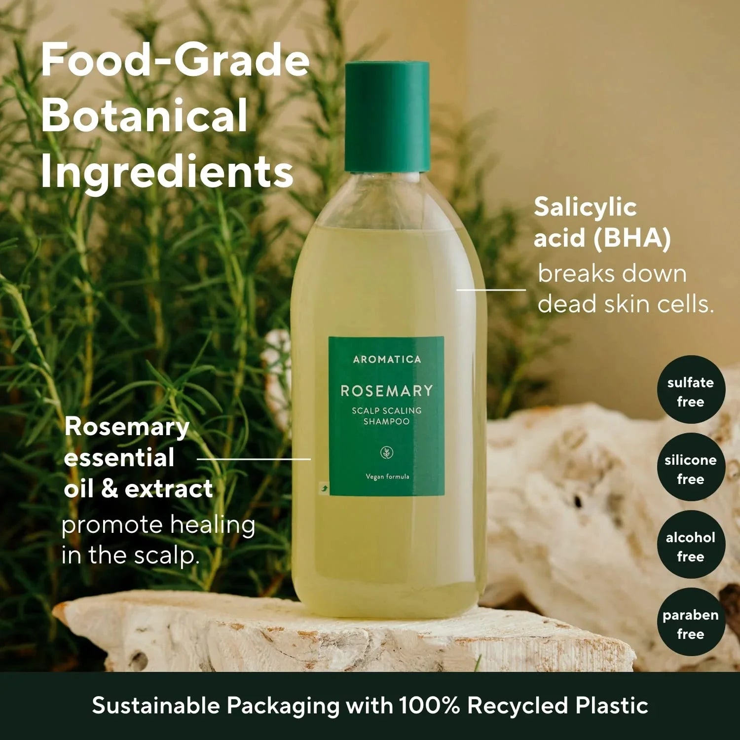 Aromatica Rosemary Scalp Scaling Shampoo 400 ml