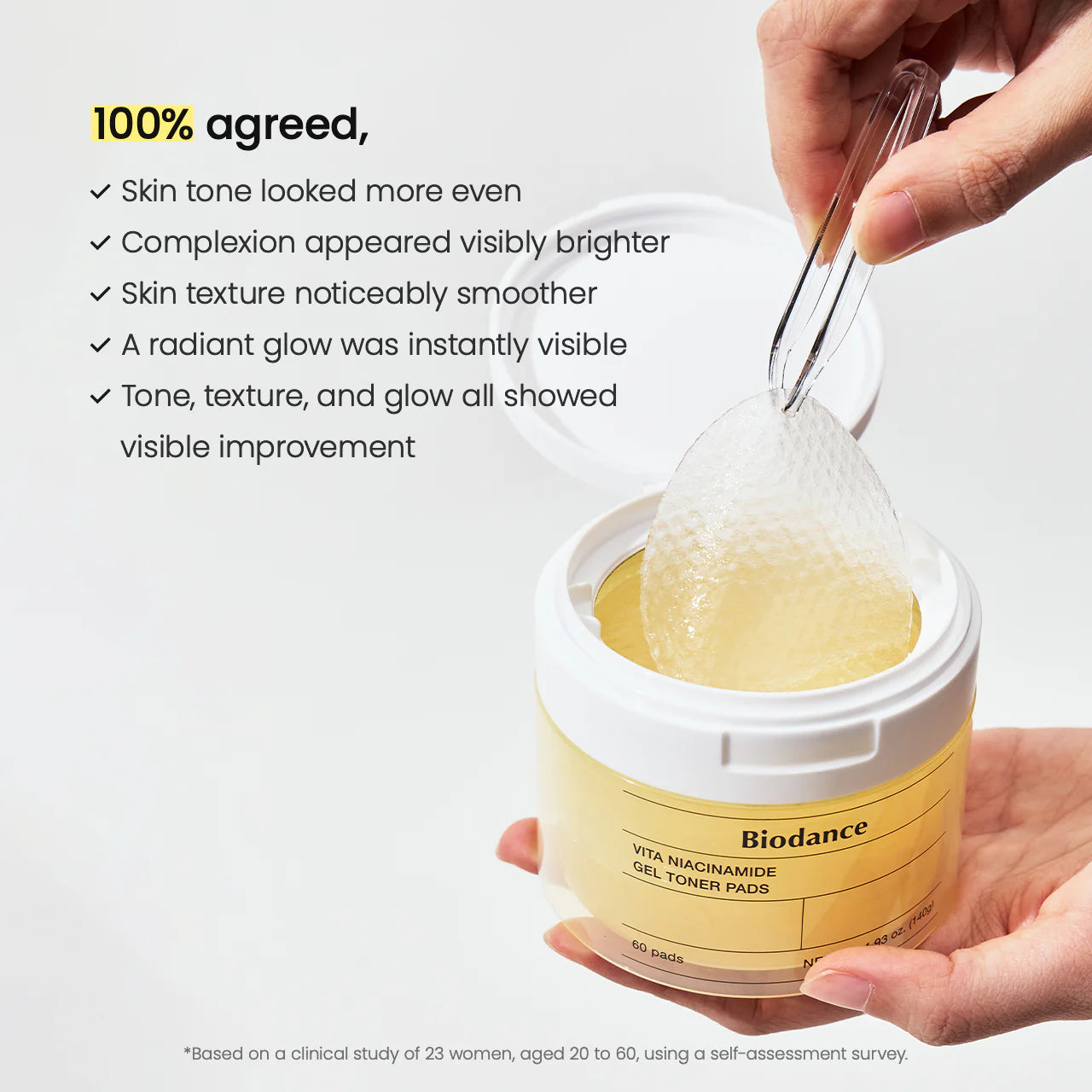 BIODANCE Vita Niacinamide Gel Toner Pads 60cps