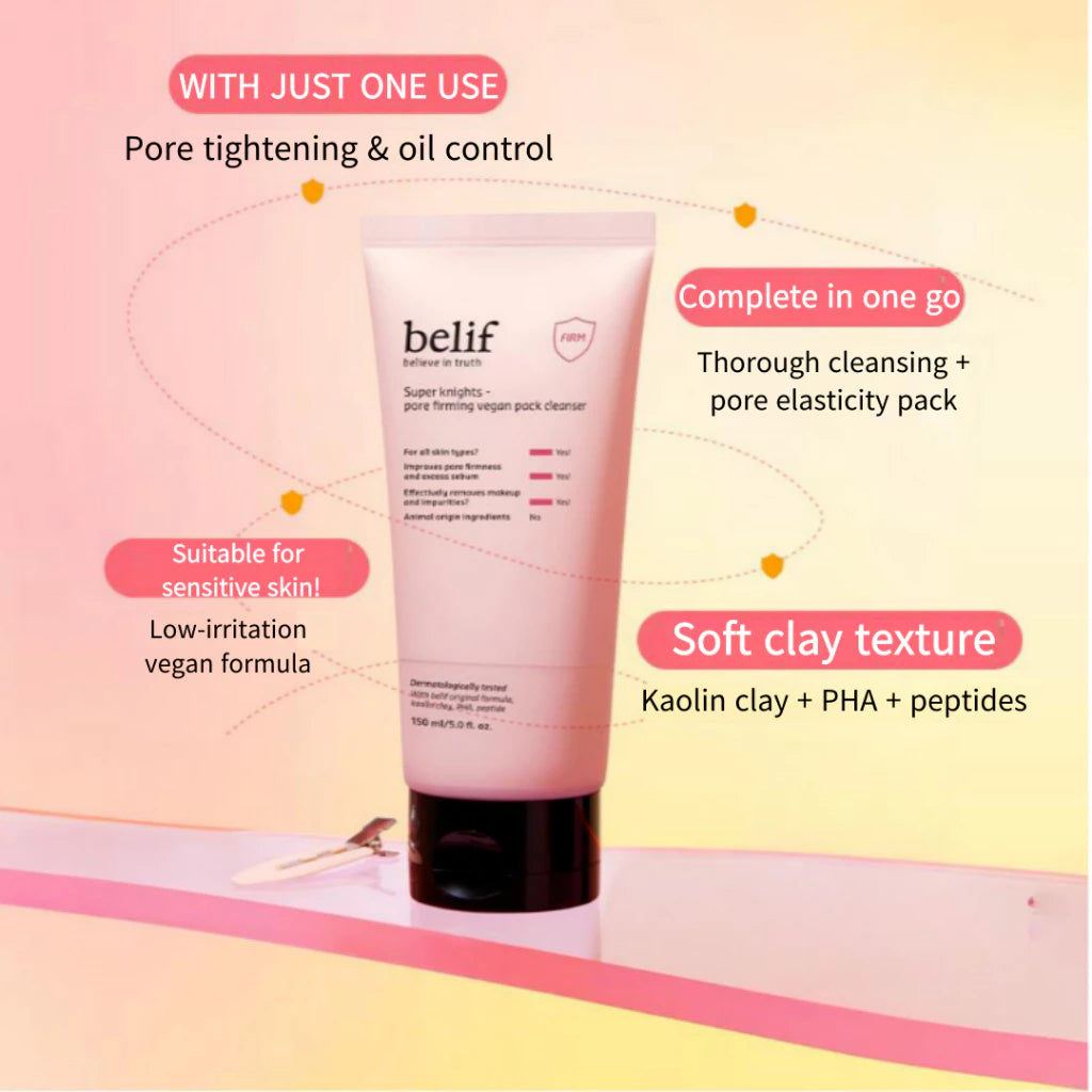 Belif Super Knights Pore Firming Vegan Pack Cleanser 150ml