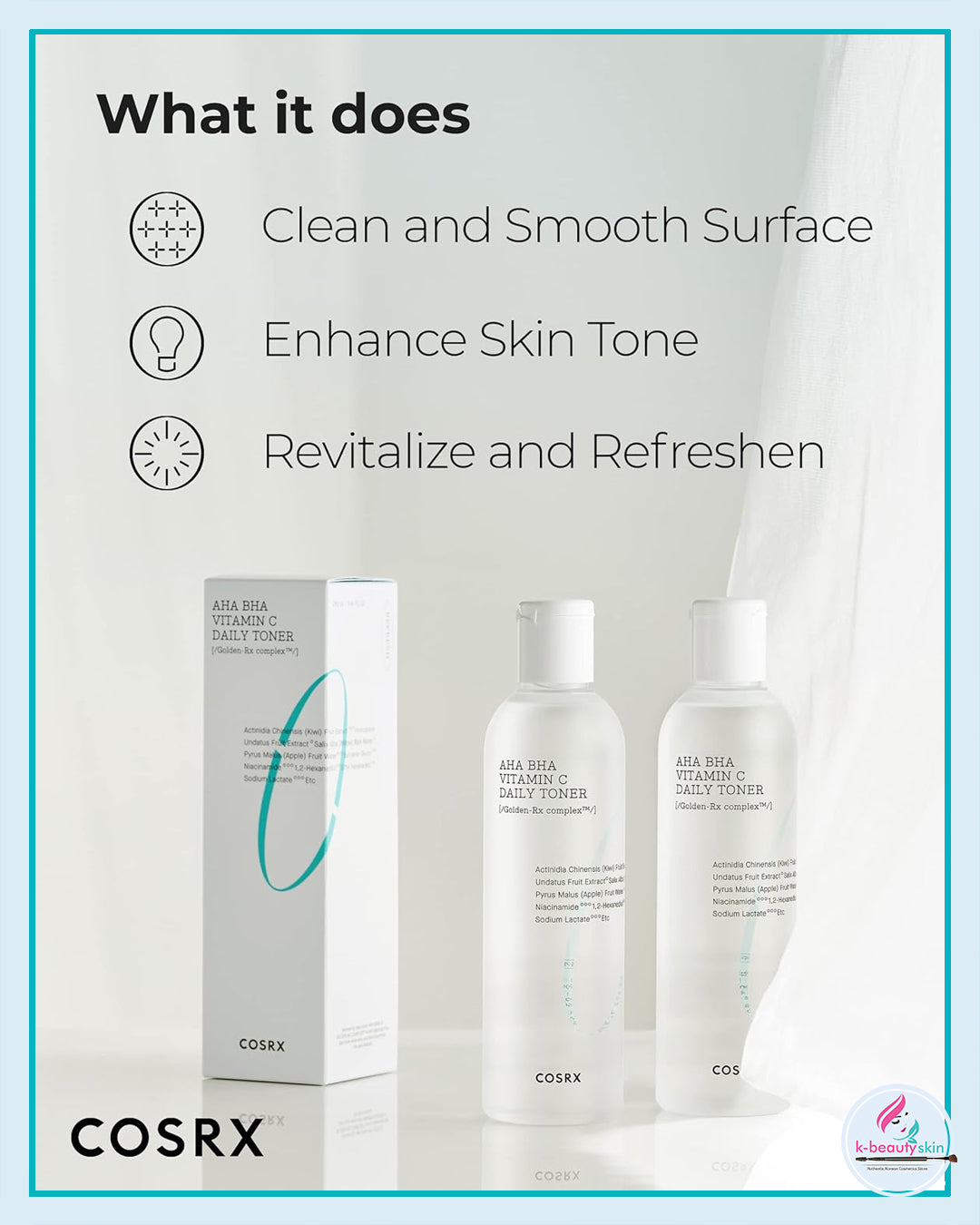 COSRX Refresh AHA BHA Vitamin C Daily Toner 150ml