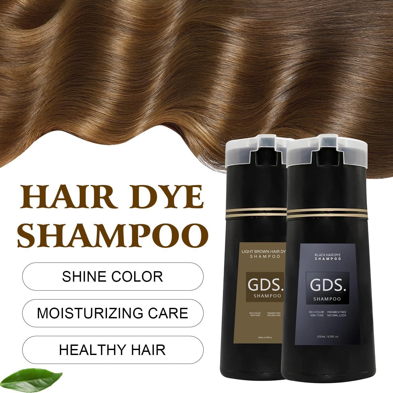 Gds Hair Dye Shampoo 4 in 1 Black 150ml