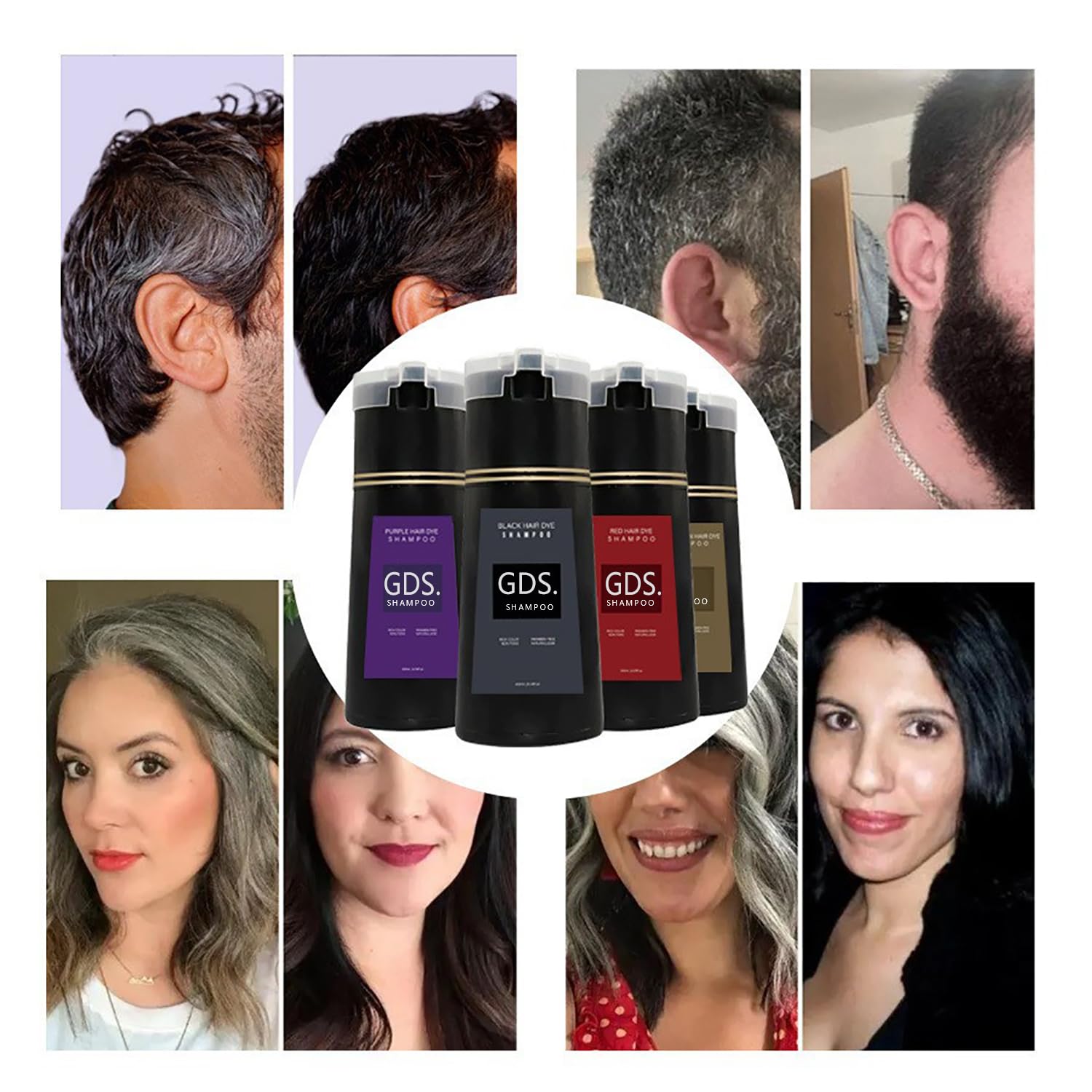 Gds Hair Dye Shampoo 4 in 1 Black 150ml