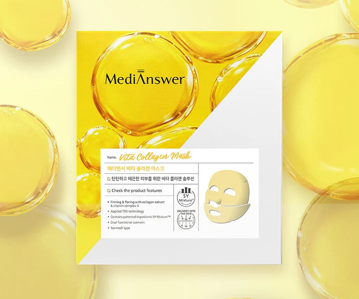 MediAnswer Vita Collagen Mask - Box of 5 Masks (37 g / 1.3 oz Each)