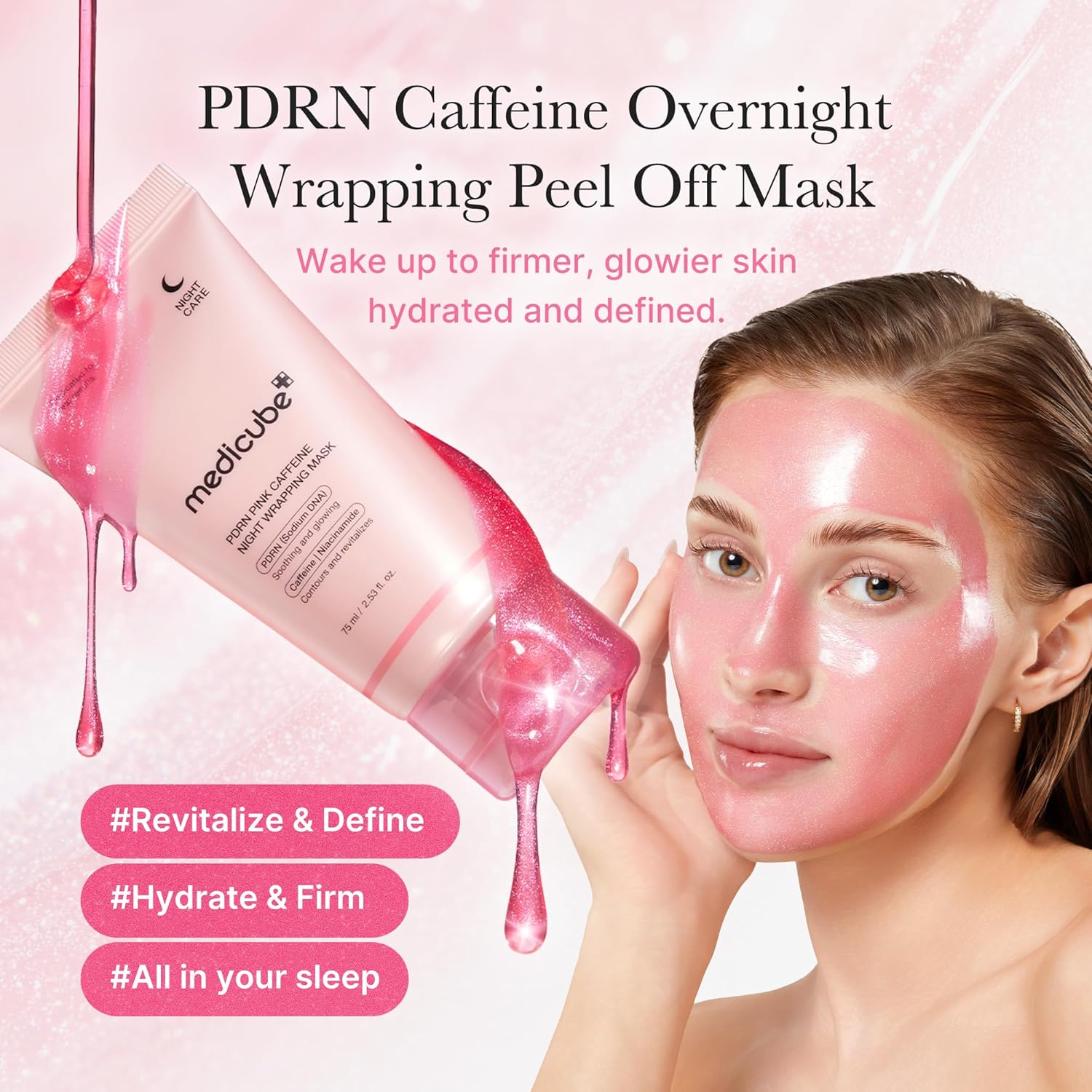 Medicube PDRN Pink Caffeine Night Wrapping Mask 75 ml