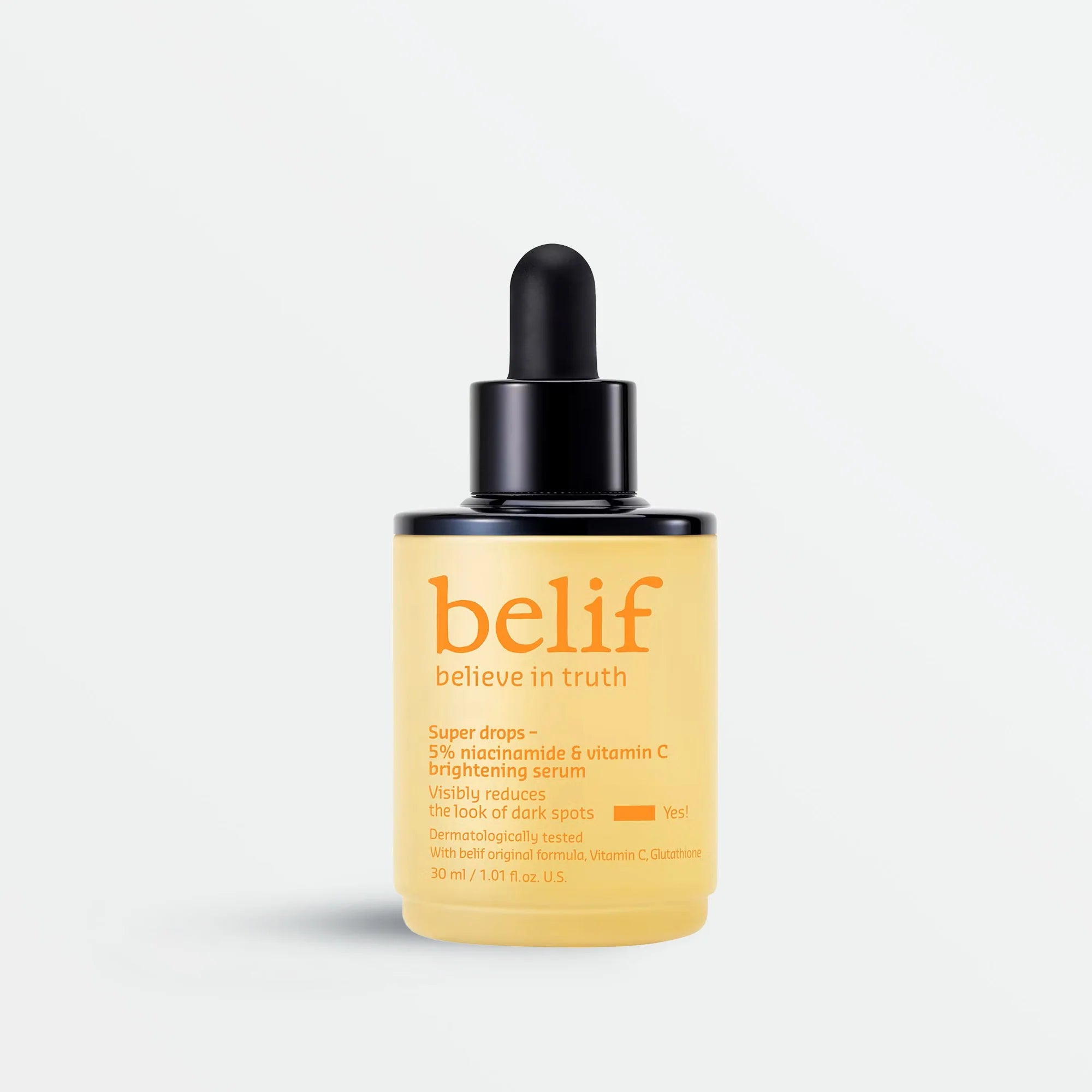 Belief Super Drops - Huyết thanh làm sáng da 5% Niacinamide & Vitamin C 30ml