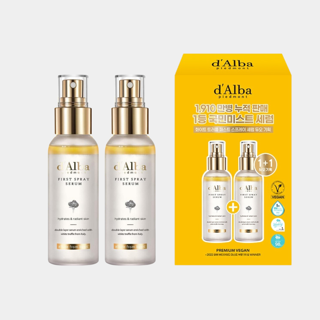 d'alba Piedmont Italian White Truffle First Spray Serum 100ml 1+1
