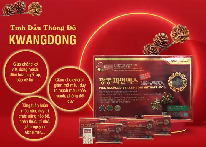 Kwangdong Pine Needle Distilled Concentrate Oil 100% 120 tablets