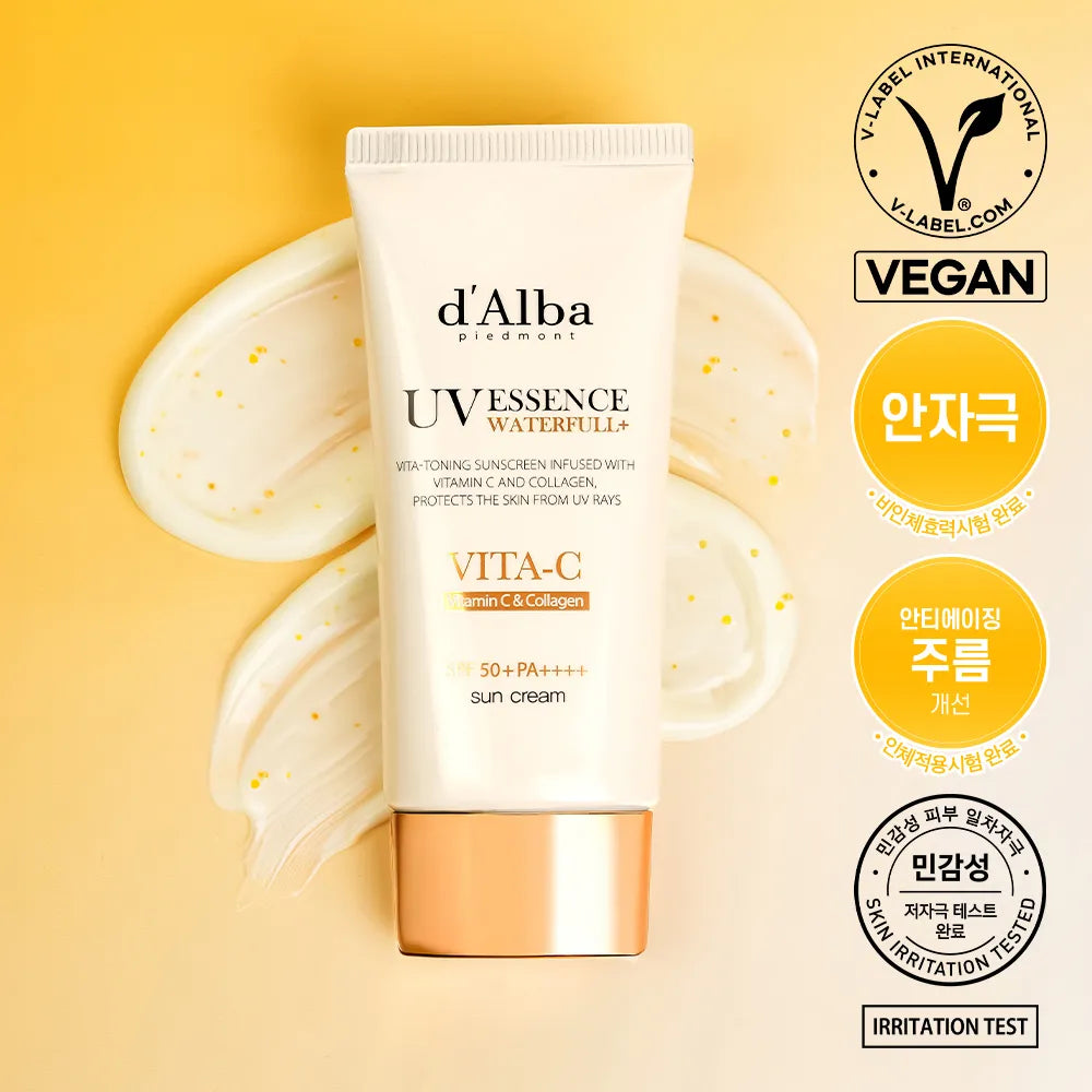 d’Alba Waterfull UV Essence Vitamin C & Collagen 50ml SPF 50+ PA ++++