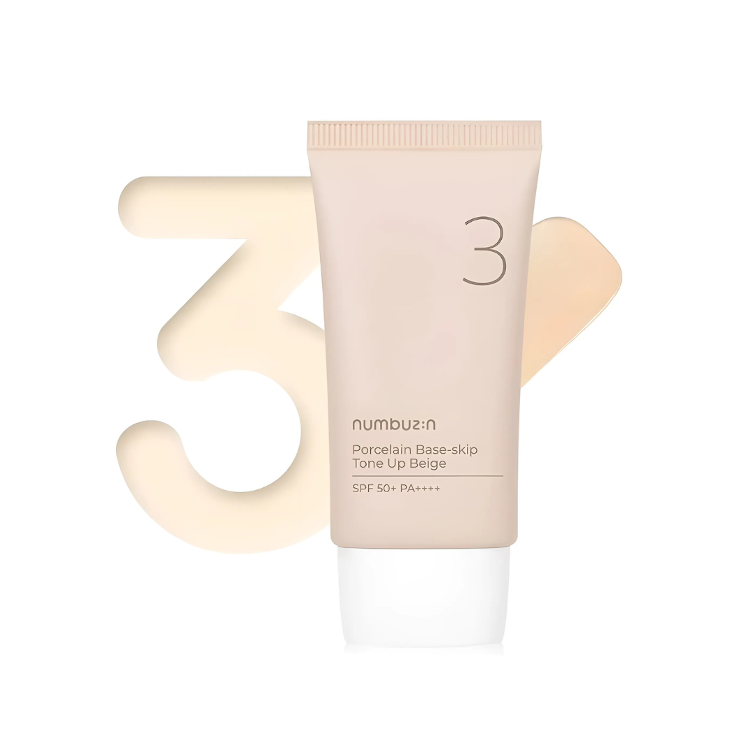 Numbuzin No.3 Porcelain Base Skip Tone-up Beige