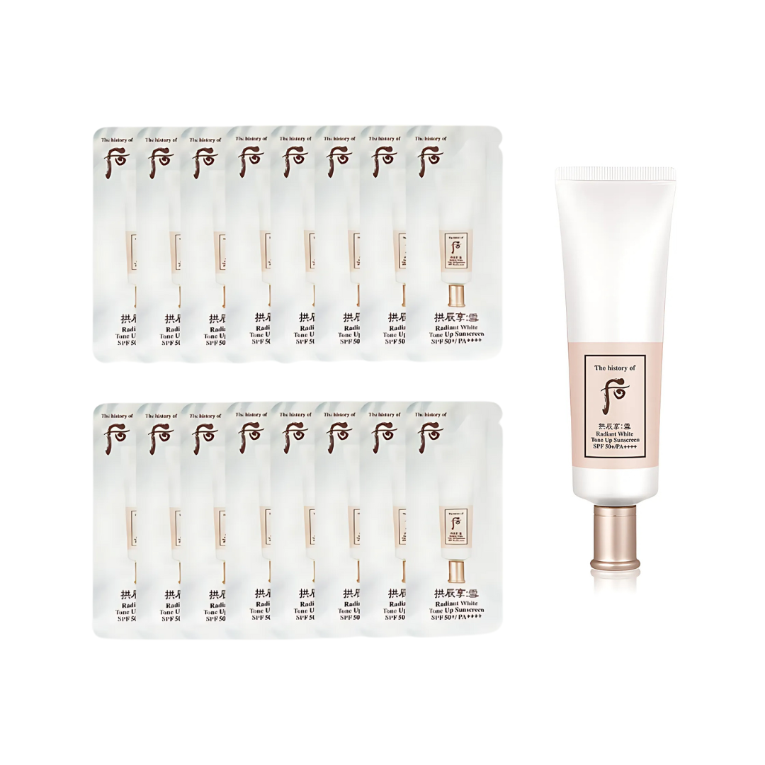 The History of Whoo Radiant White Tone Up Sunscreen 1ml - 120 pcs