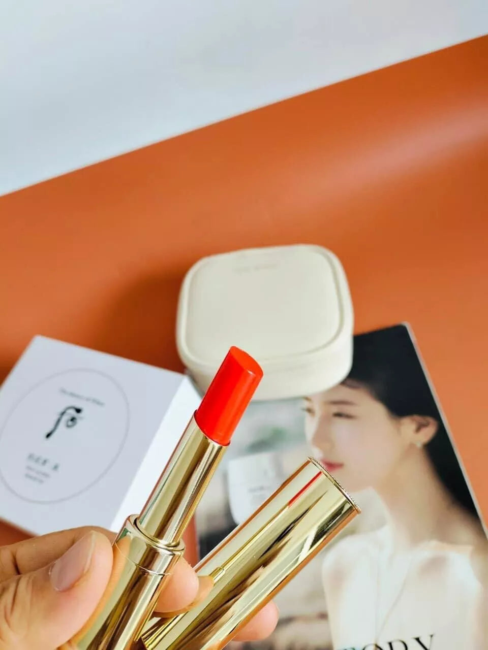 Lịch sử của son dưỡng môi Whoo Gongjinhyang Mi glow màu đỏ rượu vang