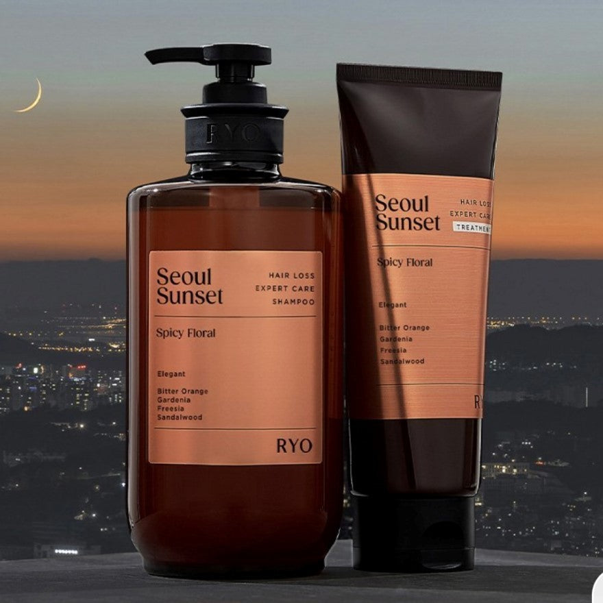 Ryo Hair Loss Expert Care Seoul Sunset Spicy Floral Shampoo Treatment Set 585ml +200ml