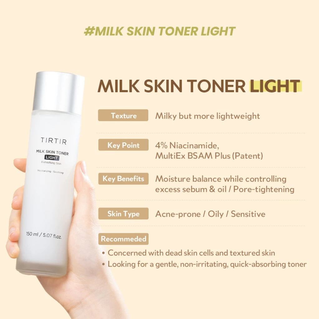 Sữa dưỡng da TIRTIR Milk Skin Toner Light 150ml