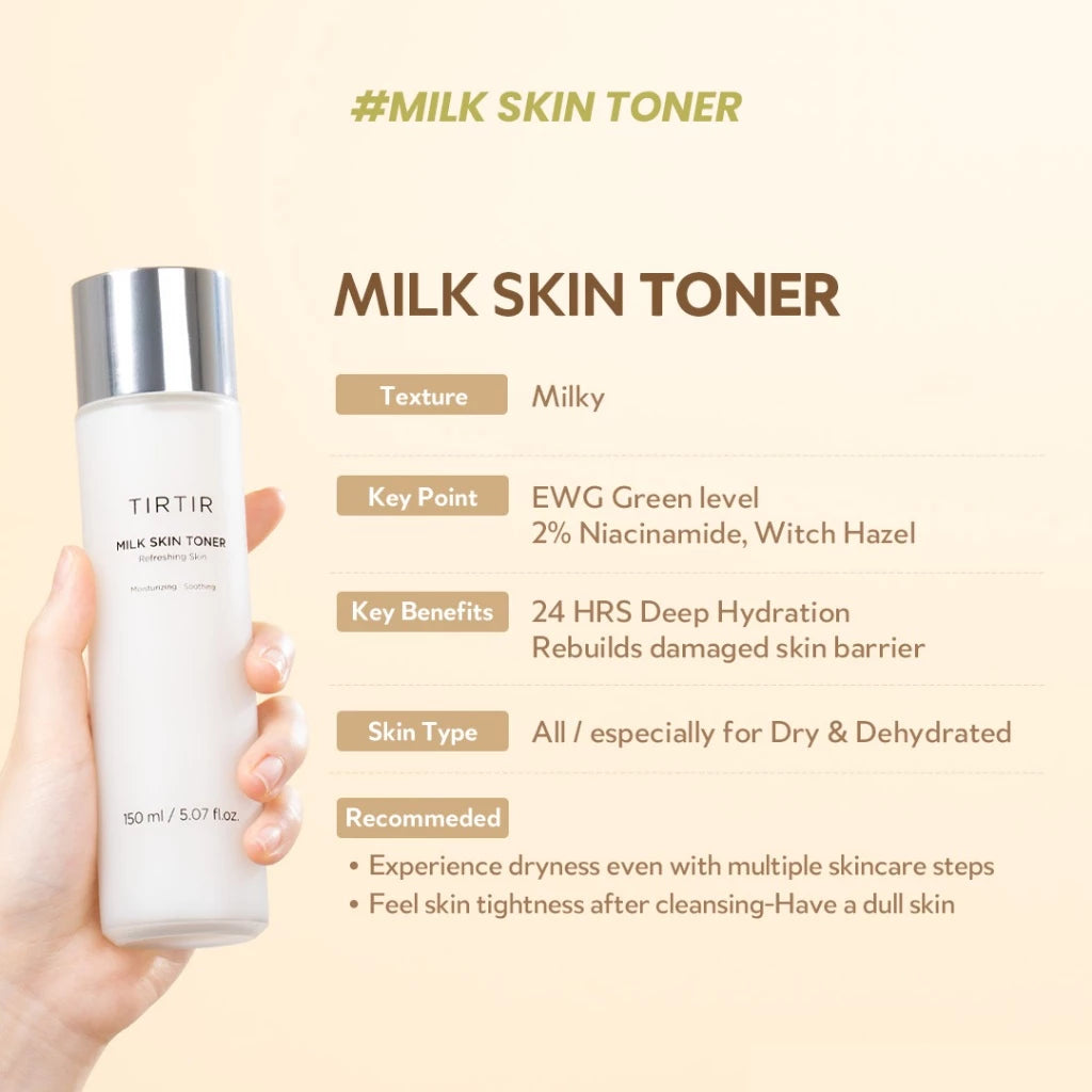 Sữa dưỡng da TIRTIR Milk Skin Toner Light 150ml