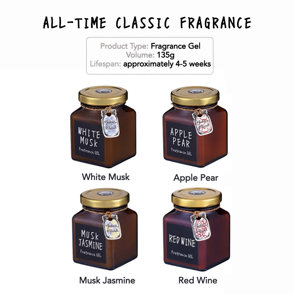 John's Blend Fragrance Gel - Xạ hương hoa nhài 135g