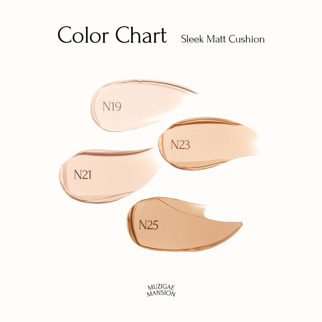 MUZIGAE MANSION - Coffret Coussin Mat Élégant 15 g + Recharge 15 g N21