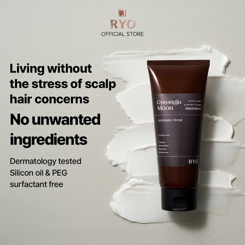 RYO Hair Loss Expert Care Perfume Gyeongju Moon Aromatic Floral Shampoo 585ml +Treatment 200ml