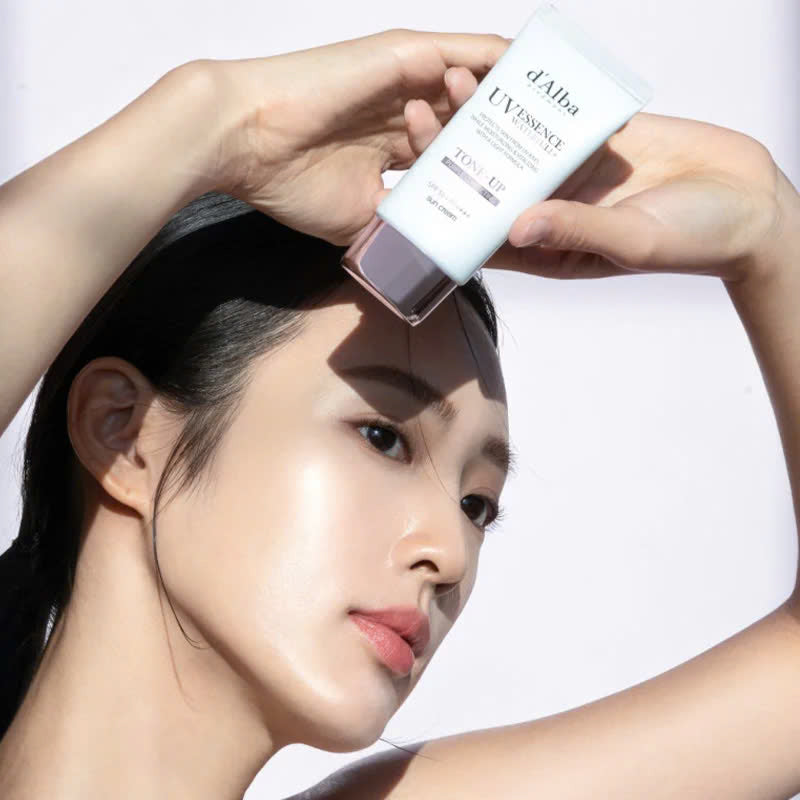 d'Alba Waterfull UV Essence Tone Up Sun Cream Purple Correcting SPF 50+ PA++++ 50 ml + 50 ml